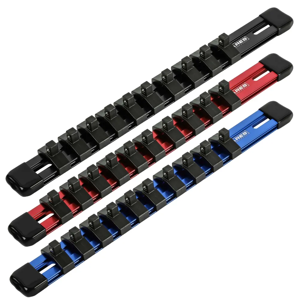 ARES 60077 - 3-Piece 1/4-Inch Drive 9.84-Inch Lichtmetaal Socket Rail Set