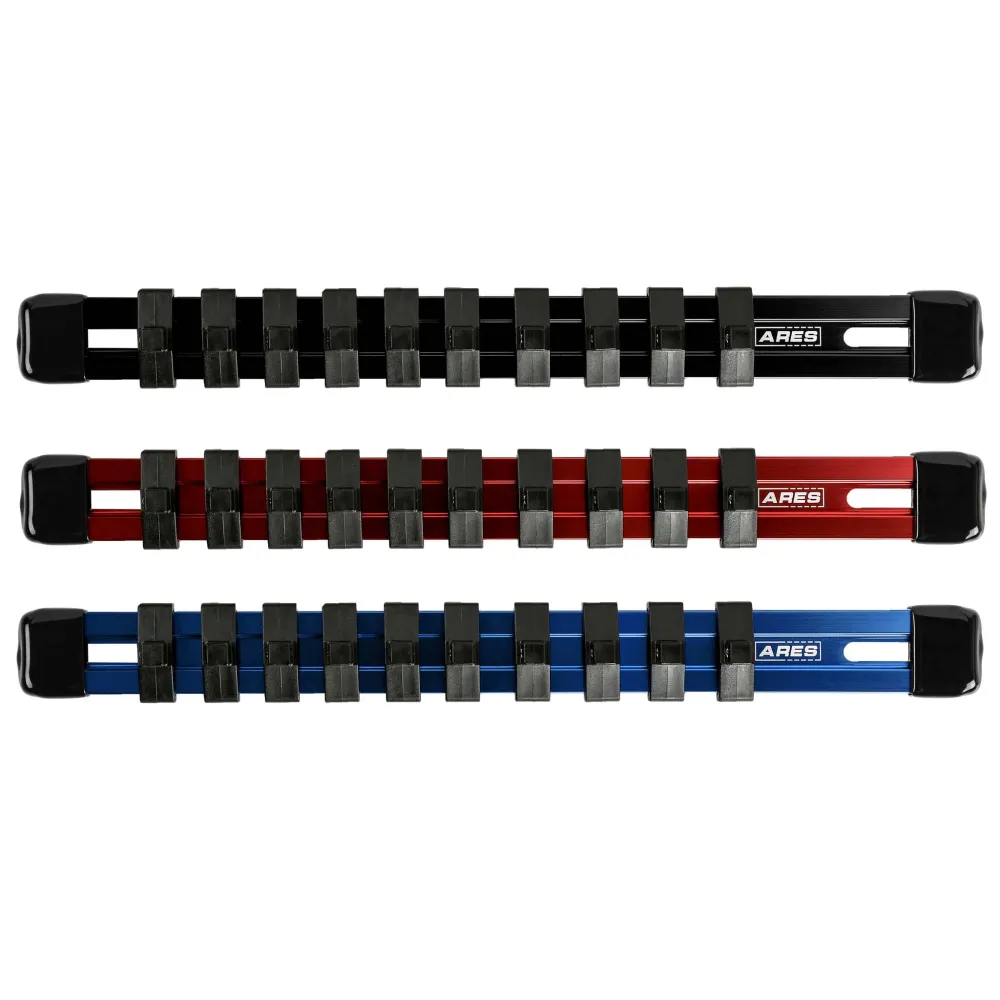 ARES 60077 - 3-Piece 1/4-Inch Drive 9.84-Inch Lichtmetaal Socket Rail Set