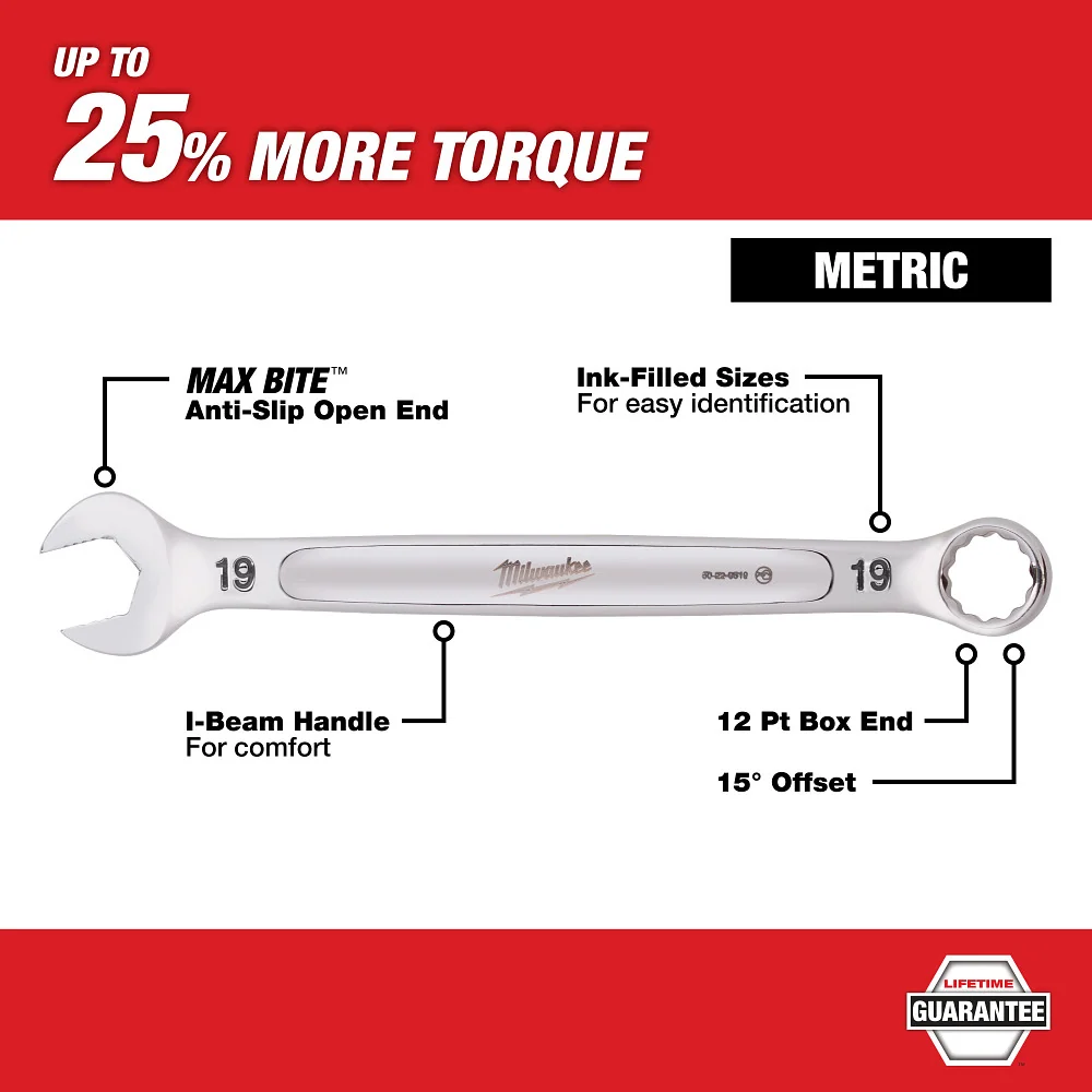 MILWAUKEE 11 PC. Combination Wrench Set - Metric