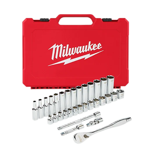 MILWAUKEE 32 PC. 3/8" Drive Ratchet & Socket Set - Metric