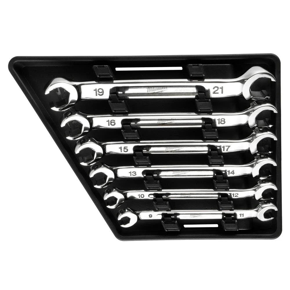 MILWAUKEE 6 PC. Duo End Flare Nut Wrench Set - Metric met instructiehandleiding