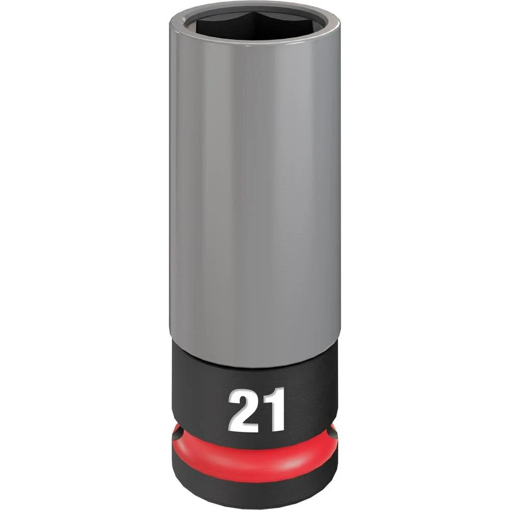 MILWAUKEE SHOCKWAVE IMPACT DUTY 1/2 Drive 21MM Metric Lug Nut Wheel Socket