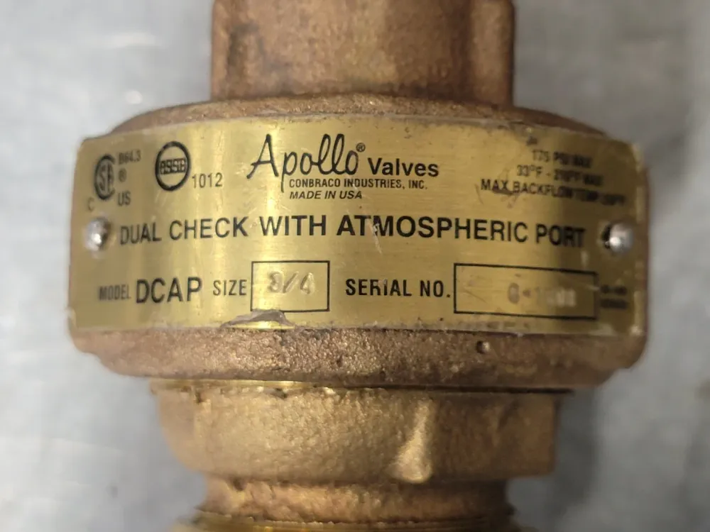 3/4" Dual Check Valve w/ Atmospheric Port DCAP