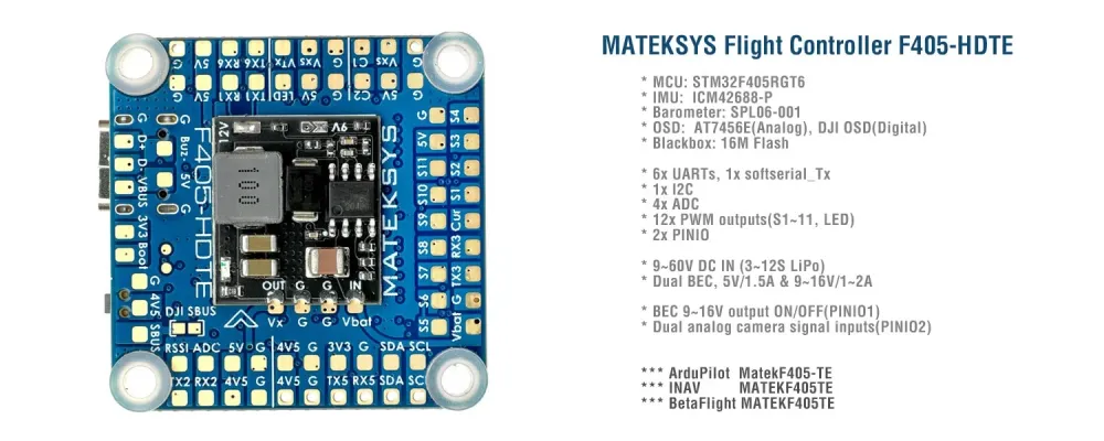 MATEK Mateksys FLIGHT CONTROLLER F405-HDTE