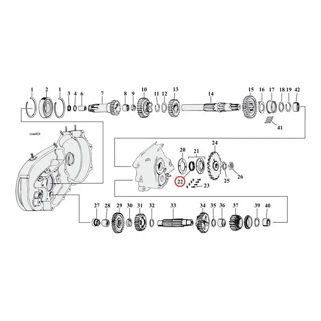 Cometic Oil Seal, Transm. Mainshaft Harley-Davidson