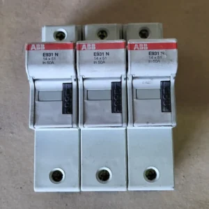 50 Amp, 3 Pole Fuseholder E931N/50 14x51mm Fuses
