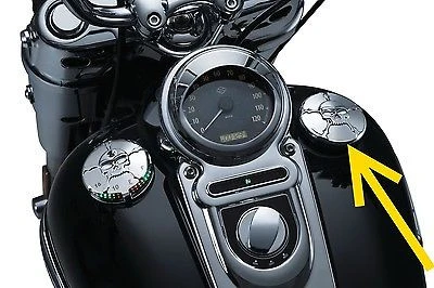 Tapon De Deposito Para Harley-Davidson® Kuryakyn Chroom Zombie Gas Cap met geavanceerd luchtstroomontwerp