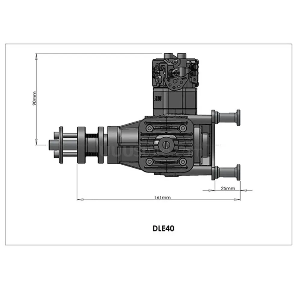 DLE Engine DLE-40cc DLE40 Twin Gasoline w/ Electronic Ignition DLE-40 RC Plane