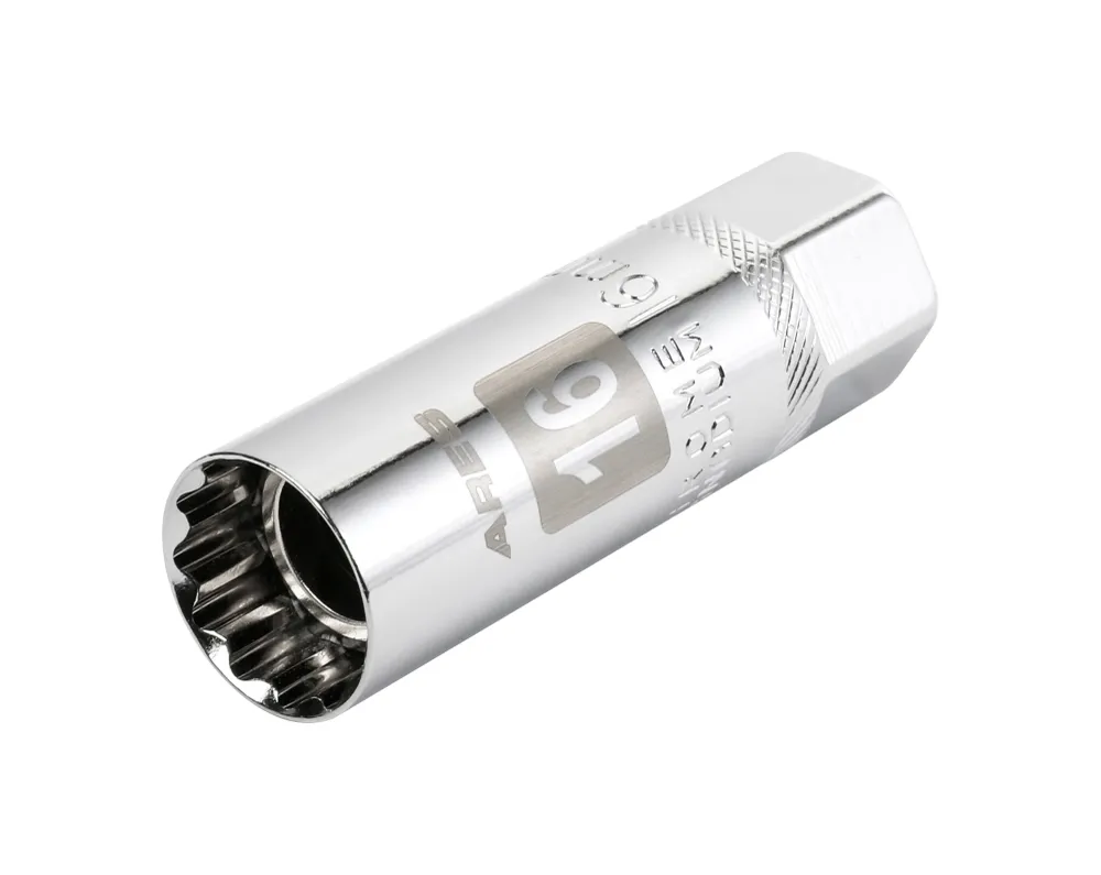 ARES 11018 - 16mm 3/8-inch Drive Gering Wall Magnetic Spark Plug Socket