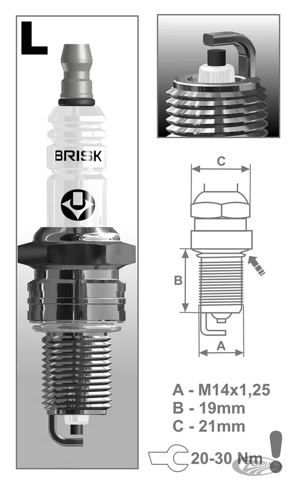 Each Brisk LR17YC-1 Spark plug Harley-Davidson