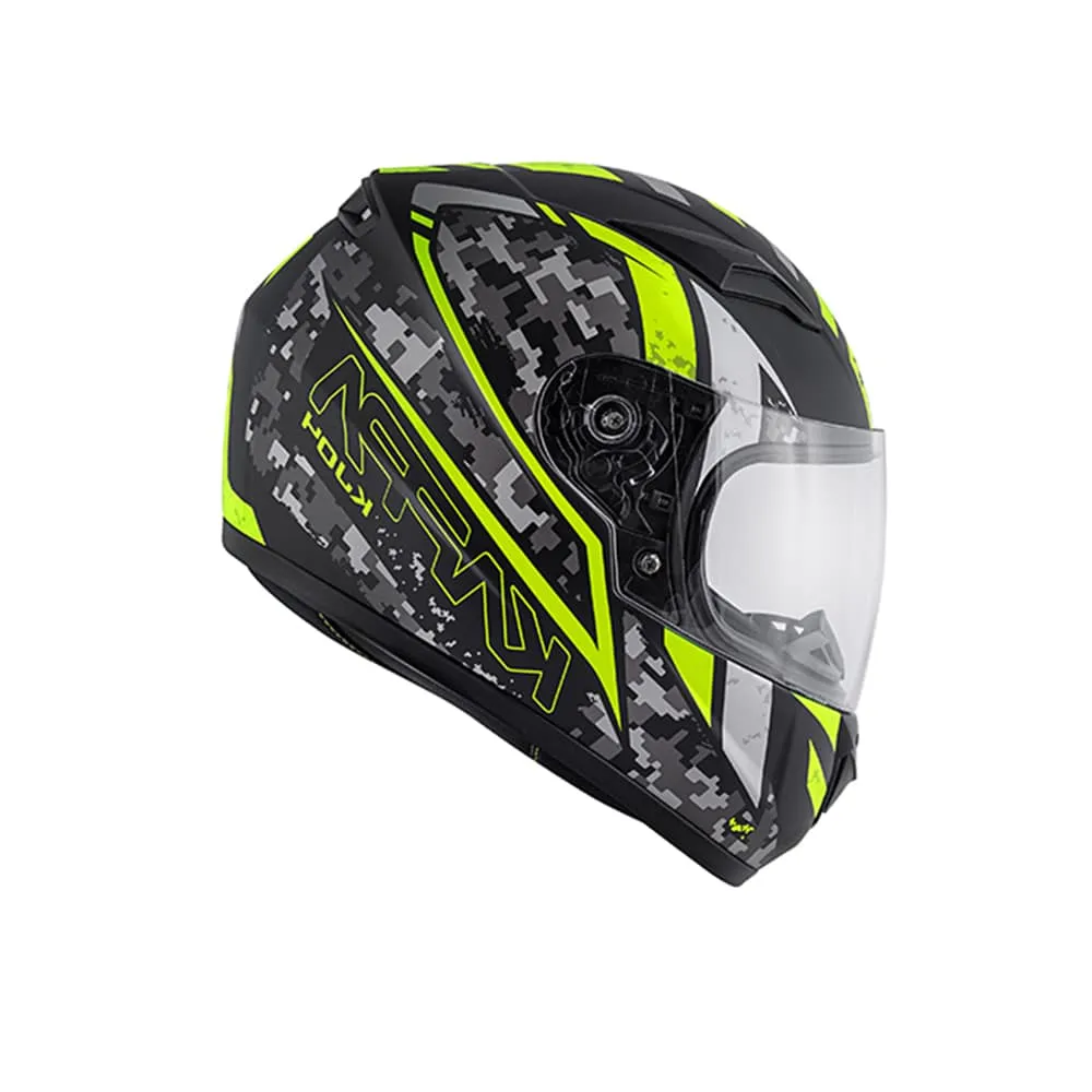 KAPPA KJ04 Junior Motocicleta Integral Casco Negro Mate Amarillo Negro