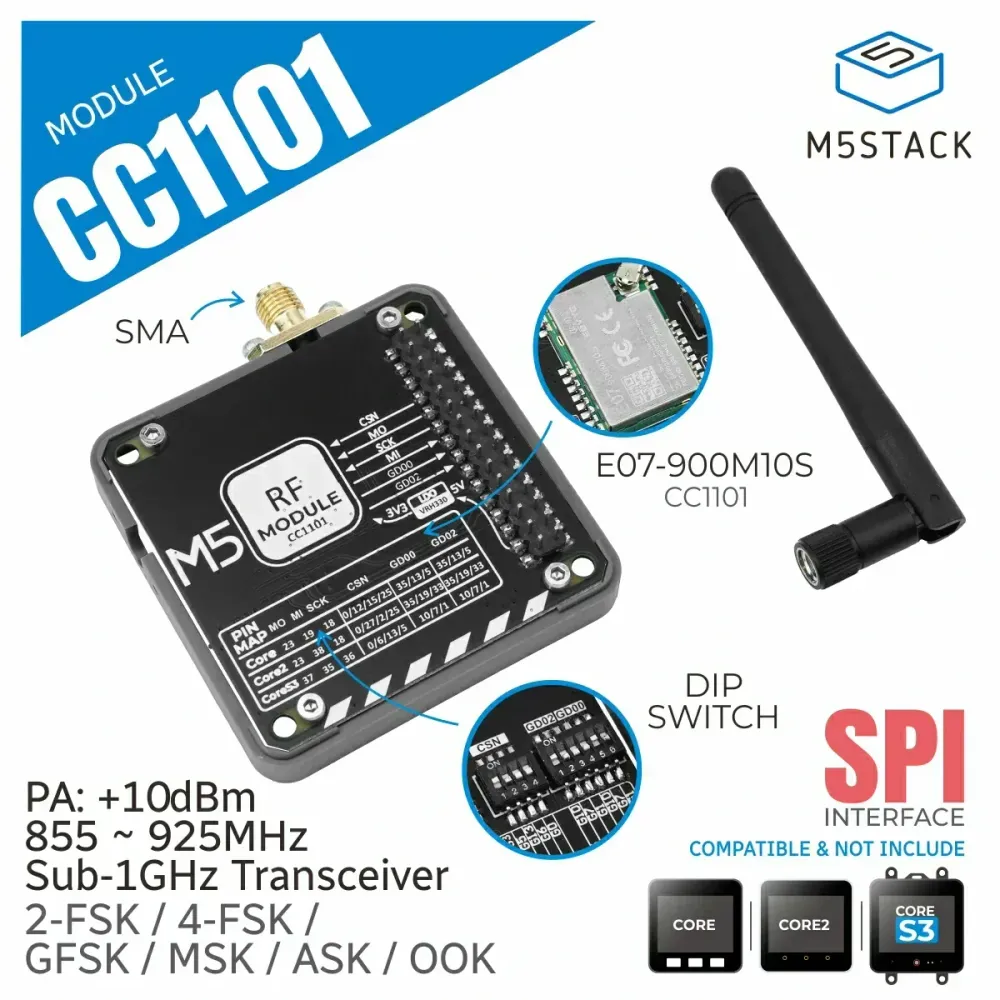 M5Stack CC1101 Module 855-925MHz M5Stack Core Series