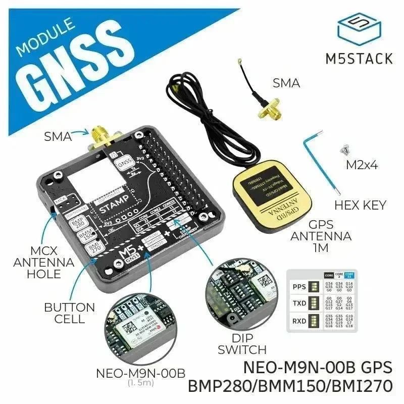 M5stack GNSS Module Barometric Pressure, IMU, Magnetometer Sensors