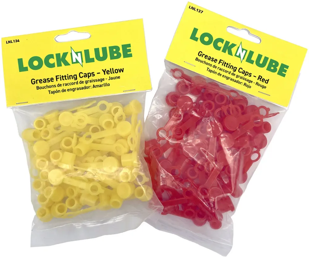 LOCKNLUBE Grease Fitting Caps (50 COUNT) Yellow