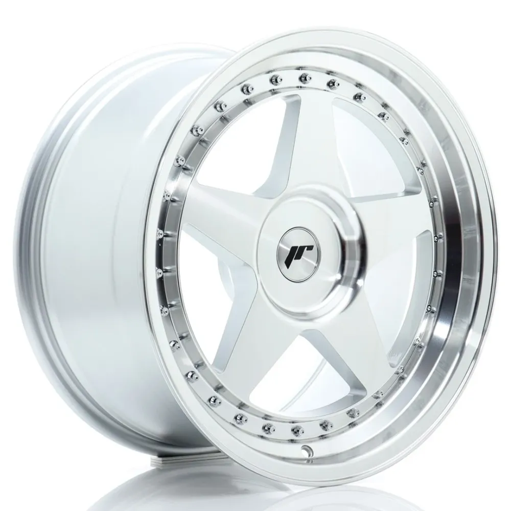 Japan Racing JR-6 18x9.5" (4 & 5 hole custom PCD) ET20-40, Machined Platinagrijs