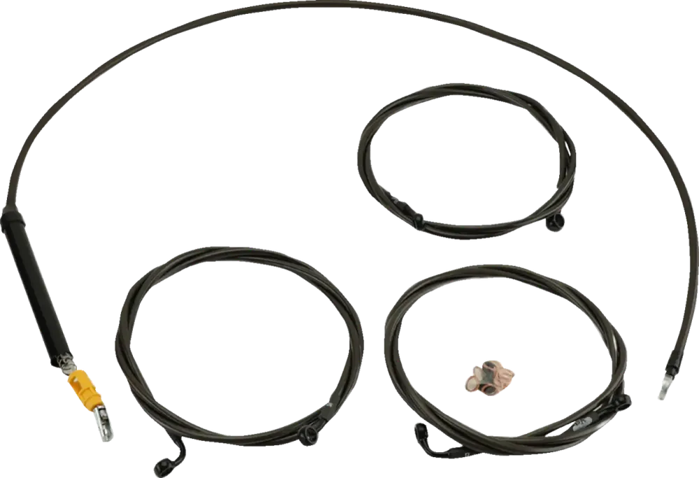 Kit De Cable/Latiguillo De Freno De Manillar Trenzado Para Harley Davidson