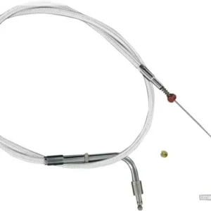 Stainless Braided Throttle Cable Roestvast Steel Clear Coated 28" Harley-Davidson