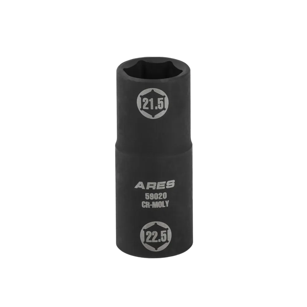 ARES 59020 - 1/2-inch Drive 21.5 x 22.5mm Half Size Lug Nut Flip Socket