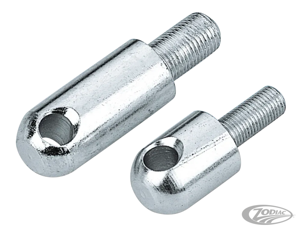 Bullet style footpeg supports 3/8-24 Harley-Davidson
