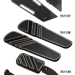 Driver floorboards Hexa Ebbenhout w/anodised Harley-Davidson