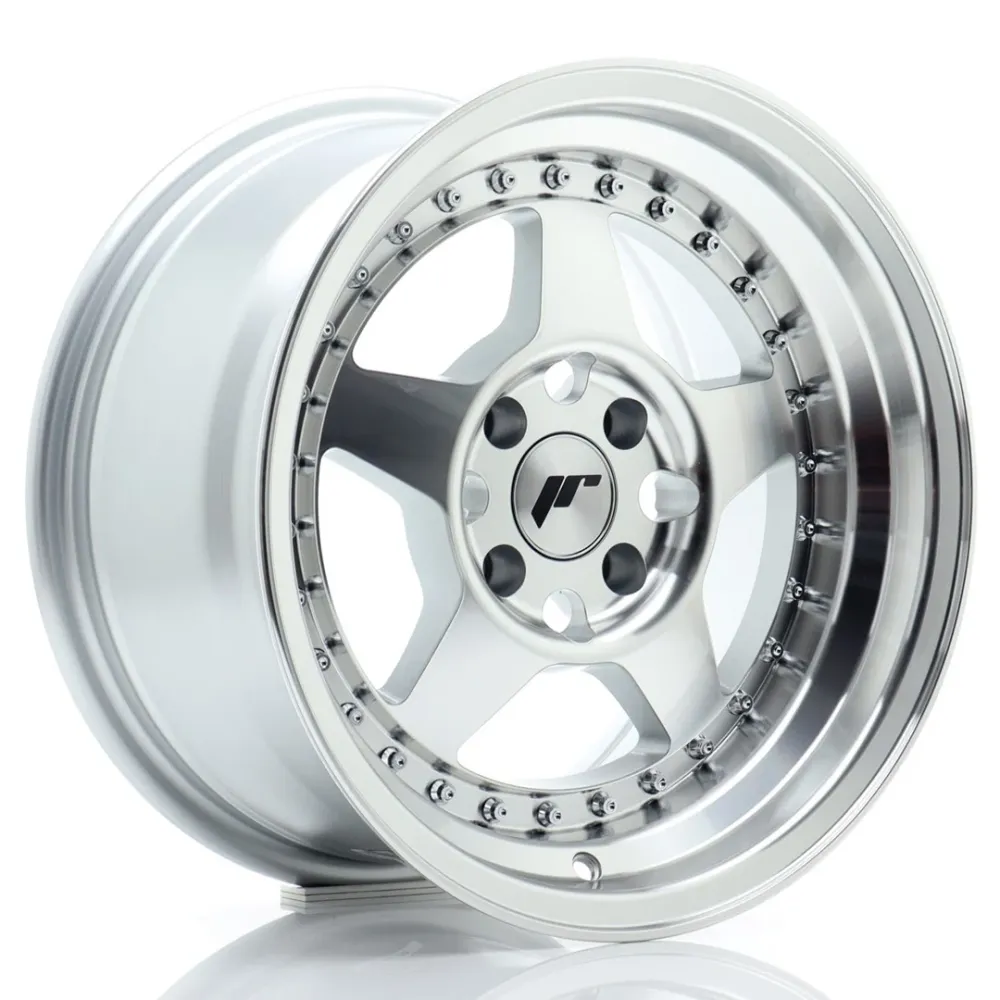 Japan Racing JR-6 15x8" 4x100 ET25, Machined Platinagrijs