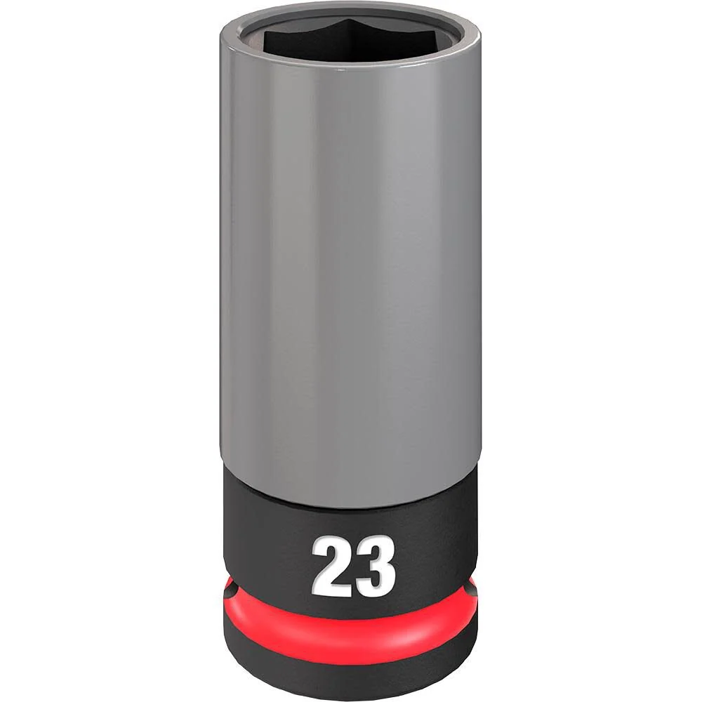 MILWAUKEE SHOCKWAVE IMPACT DUTY 1/2 Drive 23MM Metric Lug Nut Wheel Socket