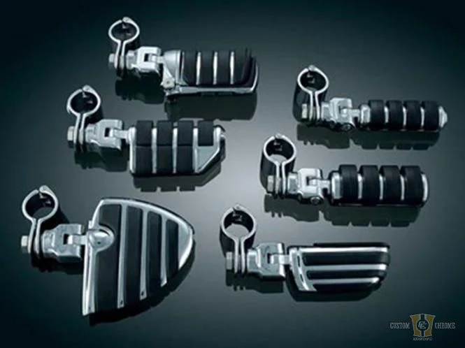 Small ISO- Pegs Rider Foot Pegs Clevis & Magnum Quick Clamps Chrome Harley-Davidson
