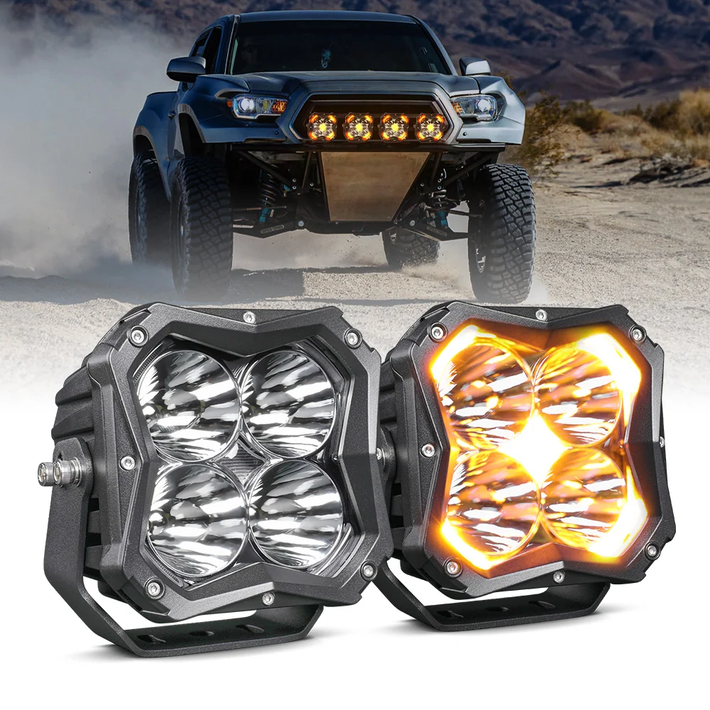 COLIGHT 5 Inch X5 Series Spot Beam Led Driving Lights Amber Backlight