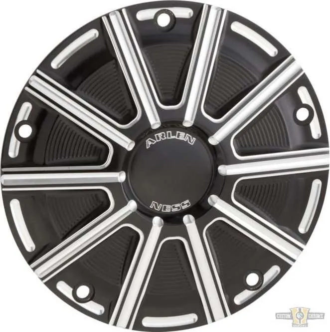 10-Gauge Derby Cover Zwart Anodized Harley-Davidson