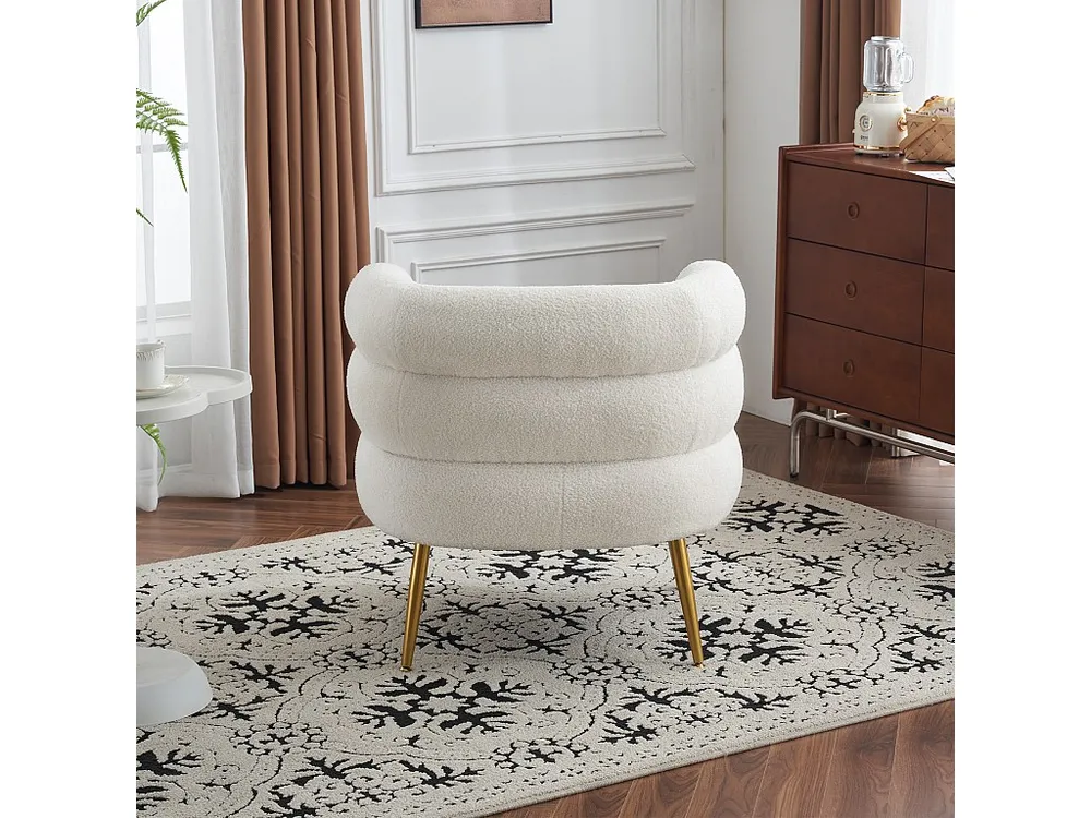Fauteuil badstof met voetsteun - Wit