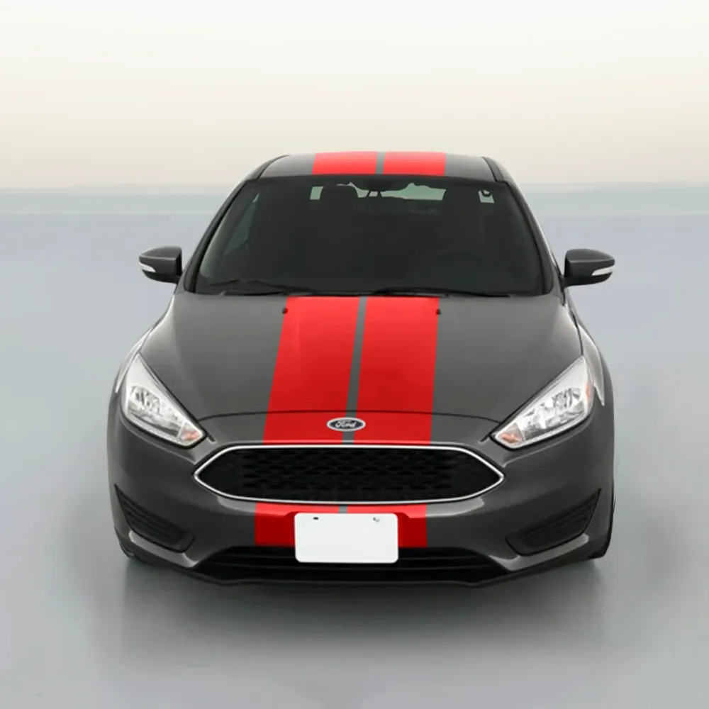Ford Focus Dubbel Racing Stripe Kit Gloss
