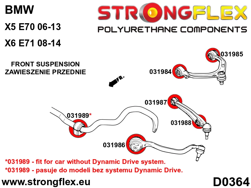 Front suspension bush kit - BMW > X6 > I E71/E72|BMW > X5 > II E70