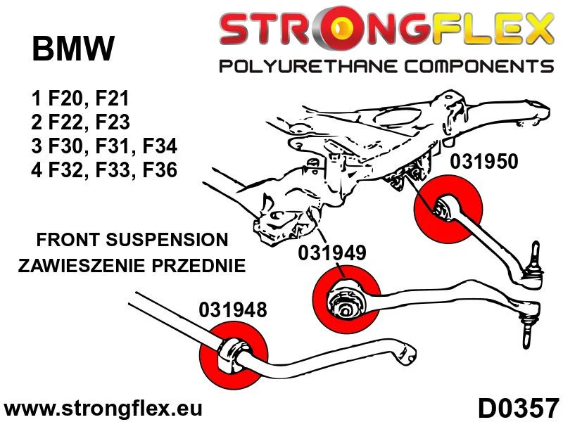 Full suspension bush kit SPORT - BMW > Serie 1 > II F20 / F21 > F20 F21 RWD|BMW > Serie 3 > VI F30 / F31 / F34 / F80 > F30...