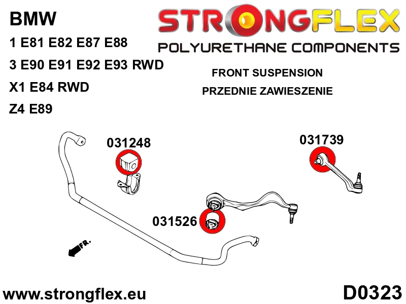 Full suspension bush kit SPORT - BMW > Serie 1 > I E81 / E82 / E87 / E88 > E81 / E82 / E87 / E88 |BMW > Serie 3 > V E90 /...