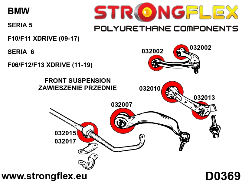 Full suspension polyurethane bush kit - BMW > Serie 5 > VI F10 / F11 / F07 > F11 Touring xDrive