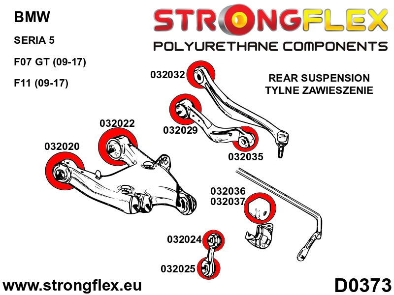Full suspension polyurethane bush kit - BMW > Serie 5 > VI F10 / F11 / F07 > F11 Touring xDrive