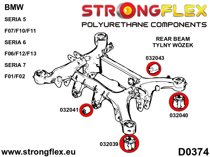 Full suspension polyurethane bush kit - BMW > Serie 5 > VI F10 / F11 / F07 > F11 Touring xDrive