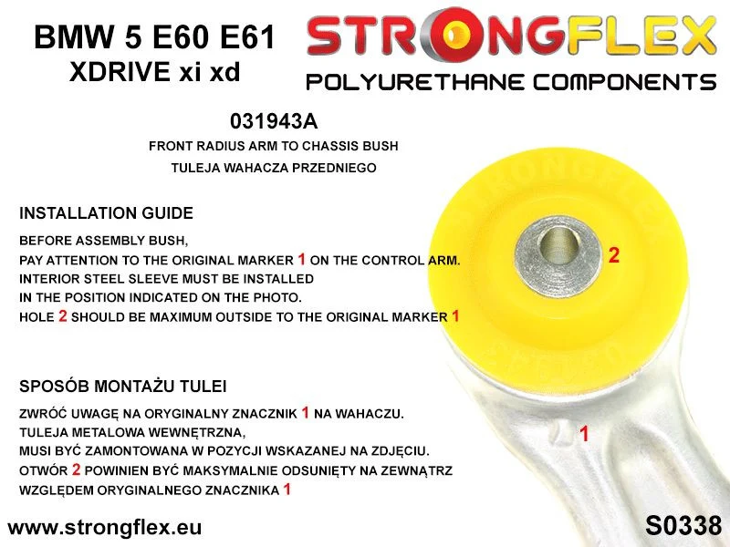 Full suspension polyurethane bush kit SPORT - BMW > Serie 5 > V E60 / E61 > E60 Sedan > Sedan xi / xd|BMW > Serie 5 > V E6...
