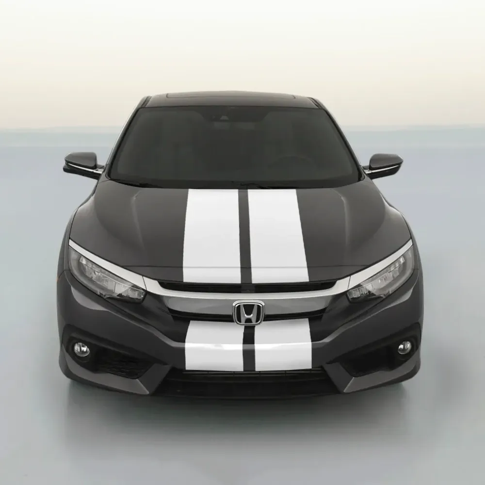 Honda Civic Duaal Racing Stripe Kit Gloss