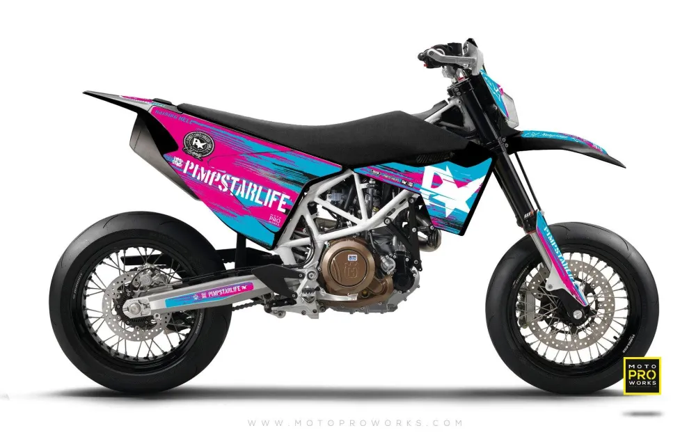 Husqvarna GRAPHICS - Pimpstarlife "HELLION" turkoois