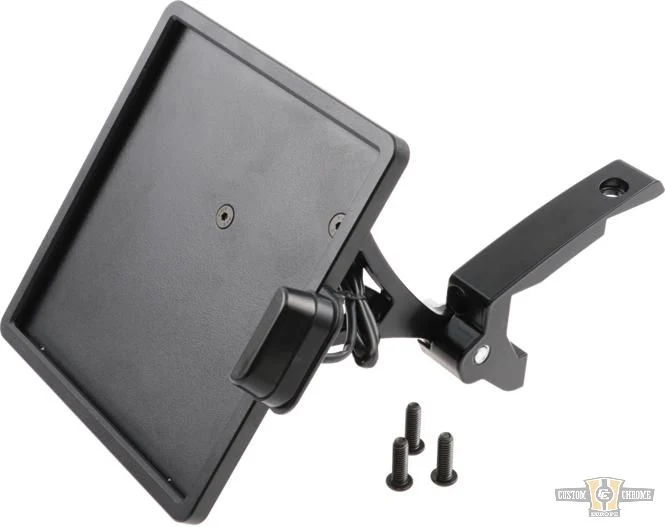 Side Mount License Plate Holder Slide-Inn Frame Zwart Powder Coated Harley-Davidson