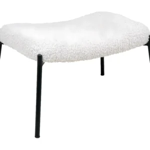 Tabouret Glasgow, Blanc, 41x61x36 cm, EPIKASA