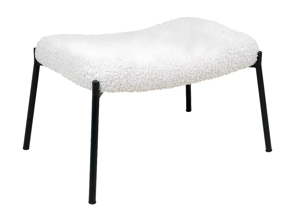 Tabouret Glasgow, Blanc, 41x61x36 cm, EPIKASA