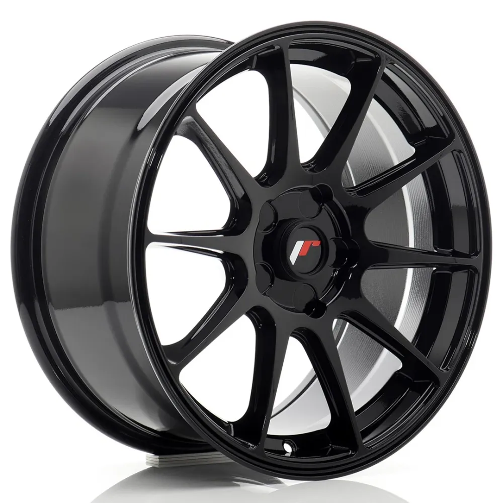 Japan Racing JR-11 17x8" (5 hole aangepast PCD) ET20-35, Gloss Black