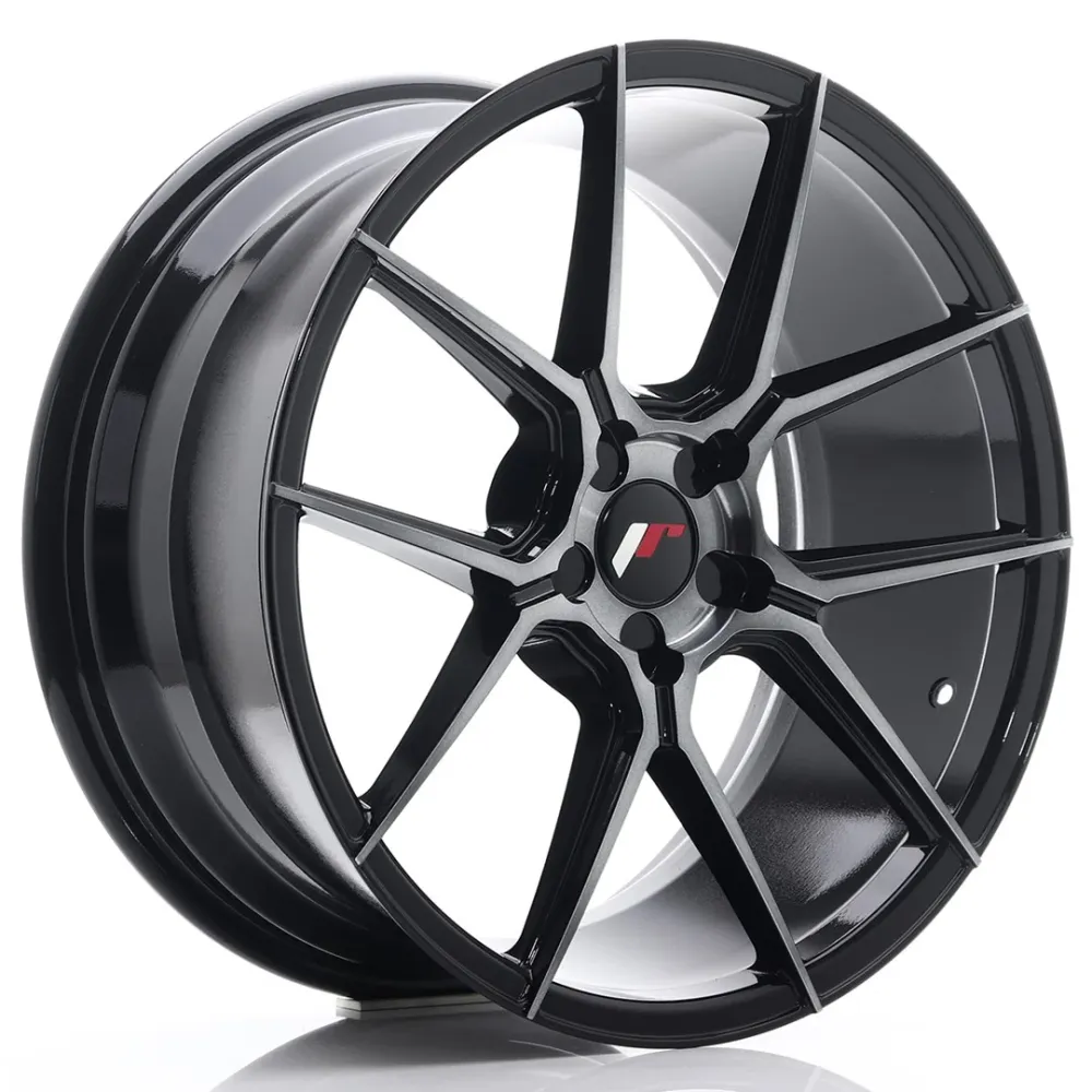 Japan Racing JR-30 19x8.5" (5 hole individueel PCD) ET35-42, Gloss Black, Flat Spokes