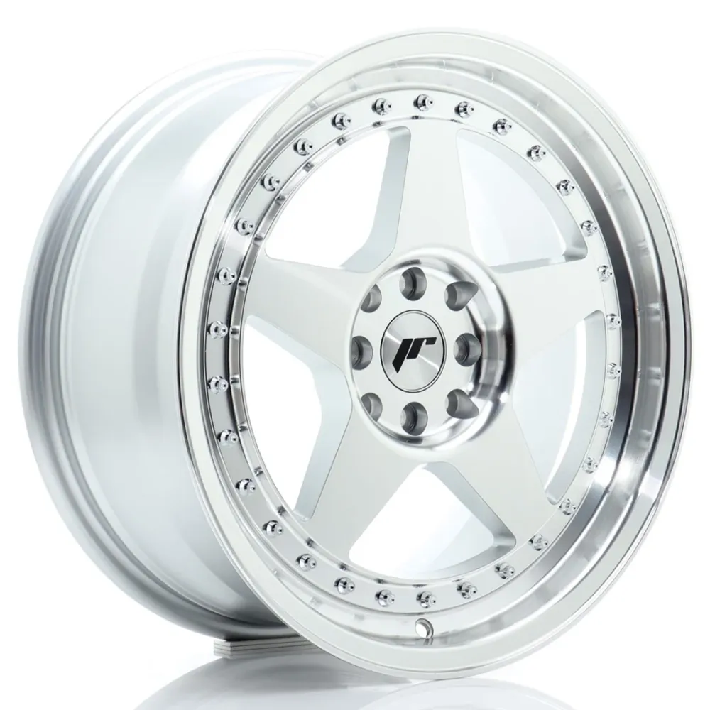 Japan Racing JR-6 17x8" 4x100/114.3 ET35, Machined Staalgrijs