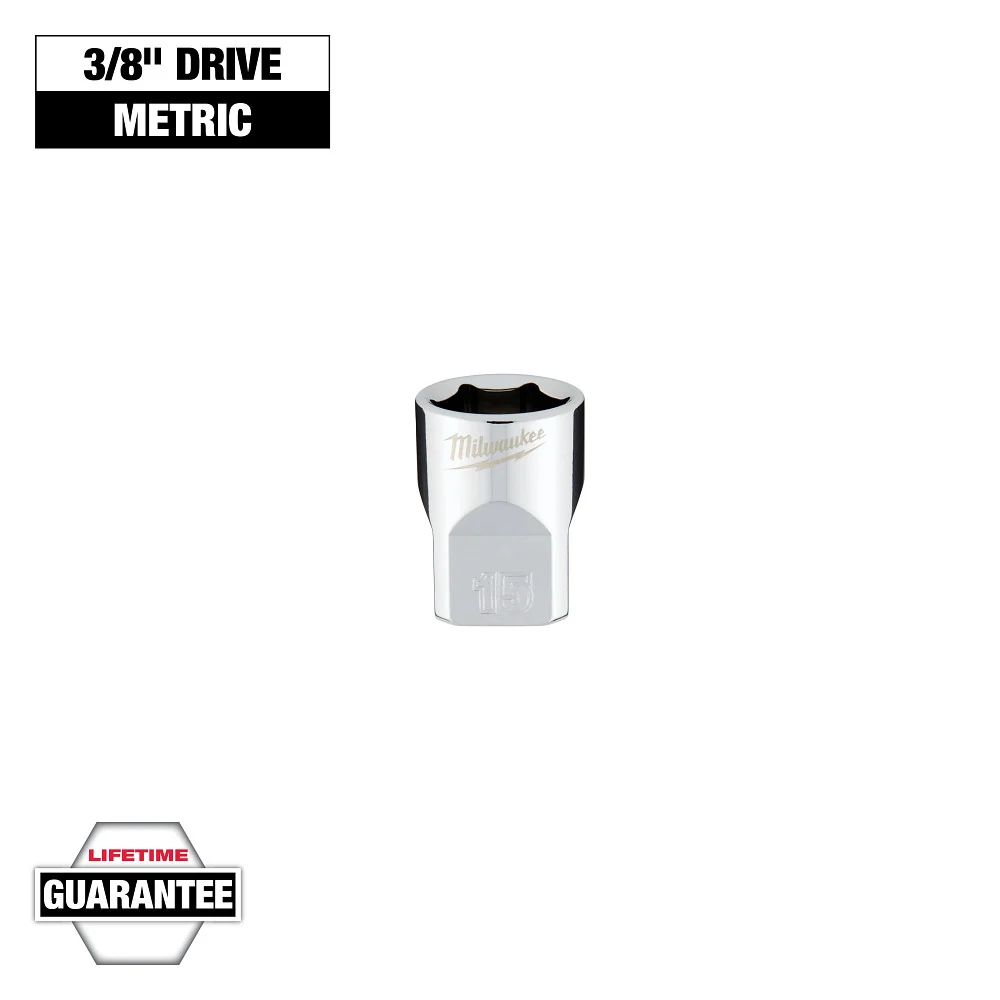 3/8" Drive 15mm Metric 6-Point Socket