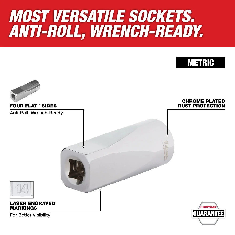 3/8" Drive 8mm Metric 6-Point Deep Socket
