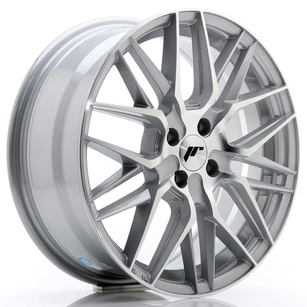 Japan Racing JR-28 17x7" 4x108 ET35, Machined Platinagrijs