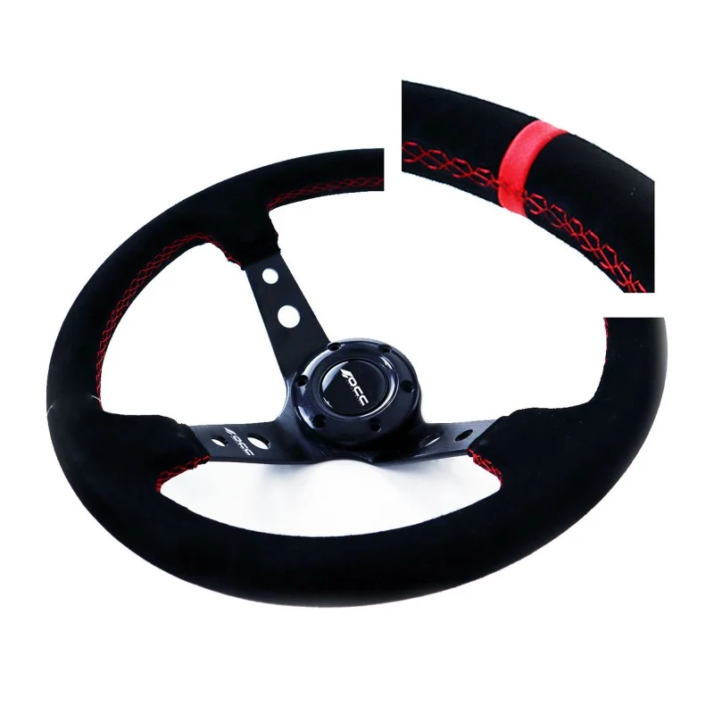 Circuit VOLANTE DESPLAZADO MOD. TRACK DE PIEL VUELTA BRAZOS NEGROS OCC MOTORSPORT
